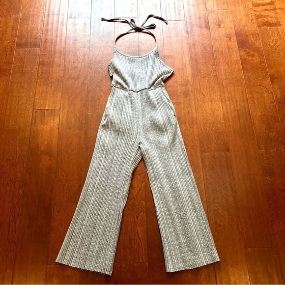 Urban Outfitters Holly Ribbed Halter Jumpsuit, Gray, Size XS - Picture 16 of 16